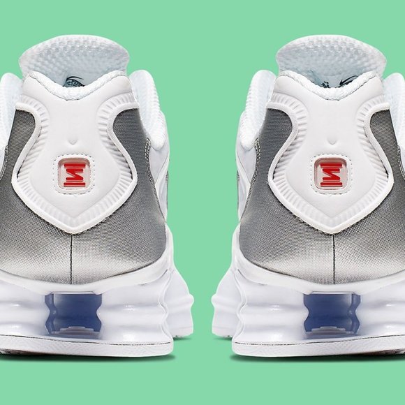 Nike Shox TL Casual Shoes Total White Silver Run - Picture 7 of 10